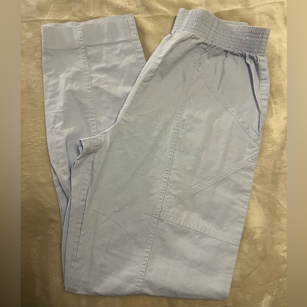 Cathy Daniels Vintage Baby Blue Elastic Waist Stretch Pants - Picture 1 of 3